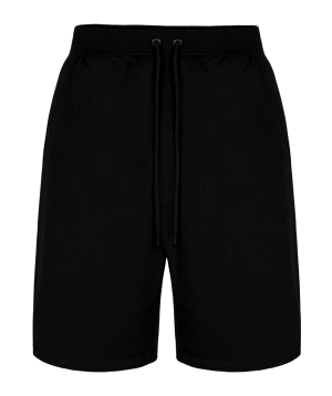Bermuda Moletom Streetwear Malha P.A (Poliester com Algodão) Peluciado Elástico interno , Cordão p/ regulagem roliço de poliester;  Bolso lateral quadrado com pés ponto de 1CM; Bolso de ponta traseiro; Cós de ribana canelada 2×1; 