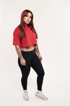 Cropped Streetwear 30.1 100% Algodão de fio 30.1 penteado.     
