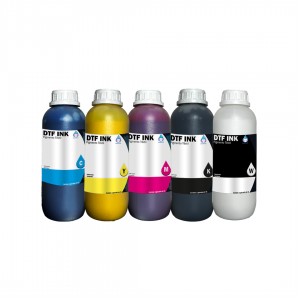 KIT DTF COMPLETO: Tintas CMYK + Branco 1L Cada | Pigmento Têxtil Profissional      